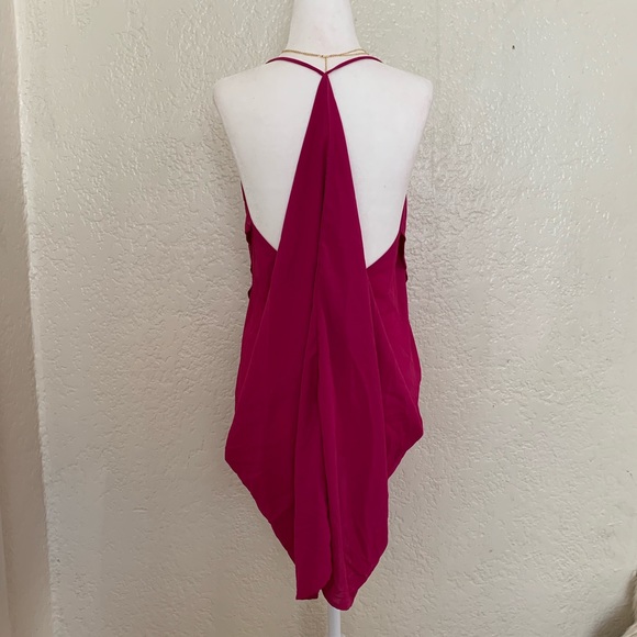 NWT Poetry Fuchsia Pink Drape Flowy Dress - Picture 2 of 7